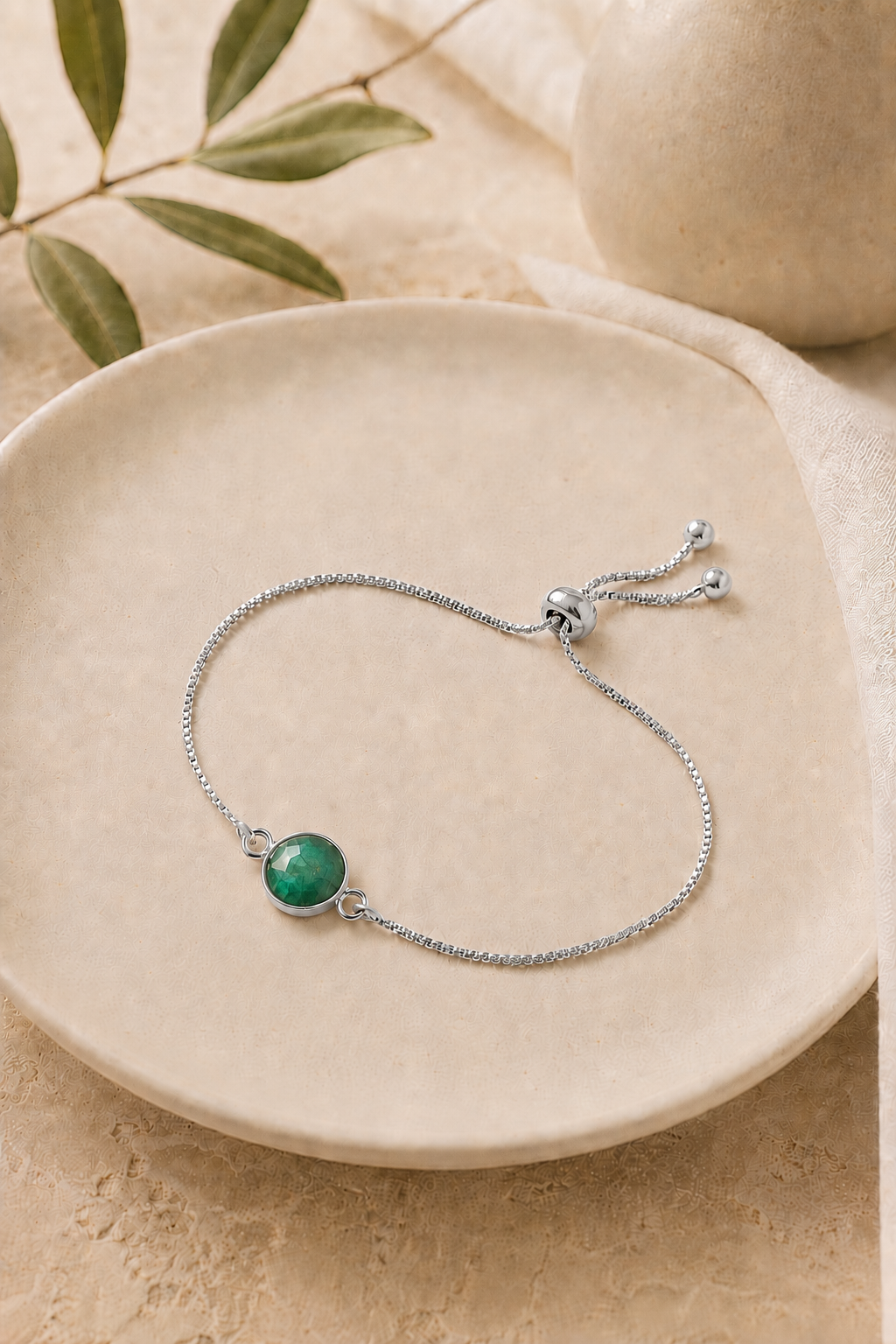 Adjustable Gemstone Bracelet