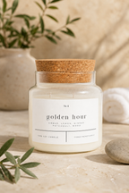 Cork Top Glass Candle