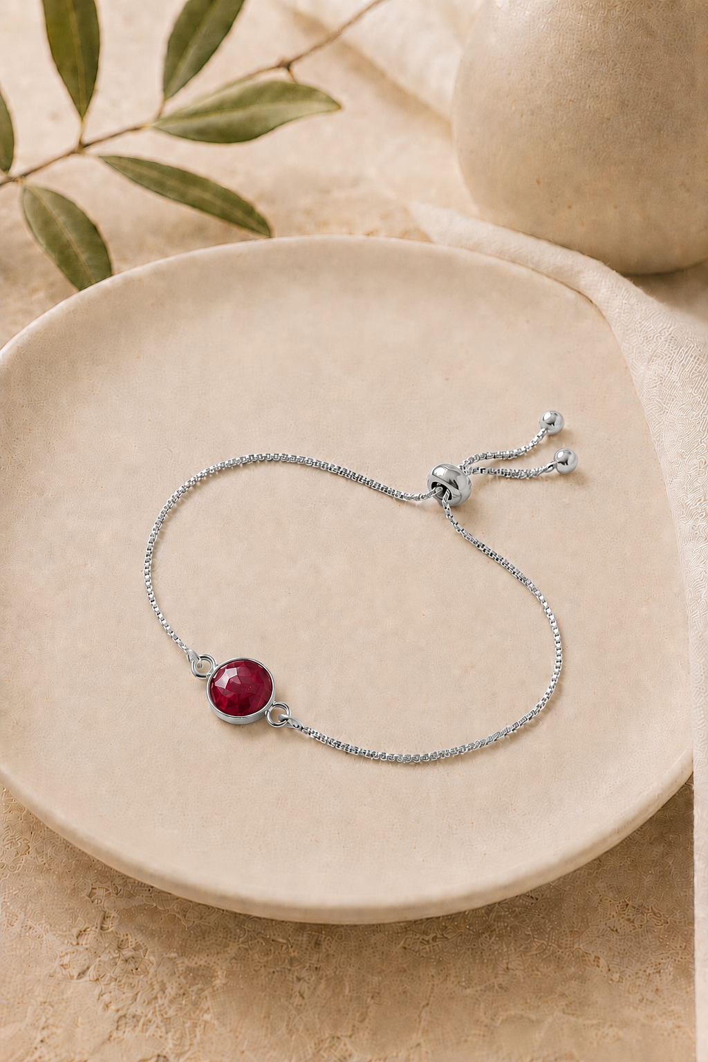 Adjustable Gemstone Bracelet