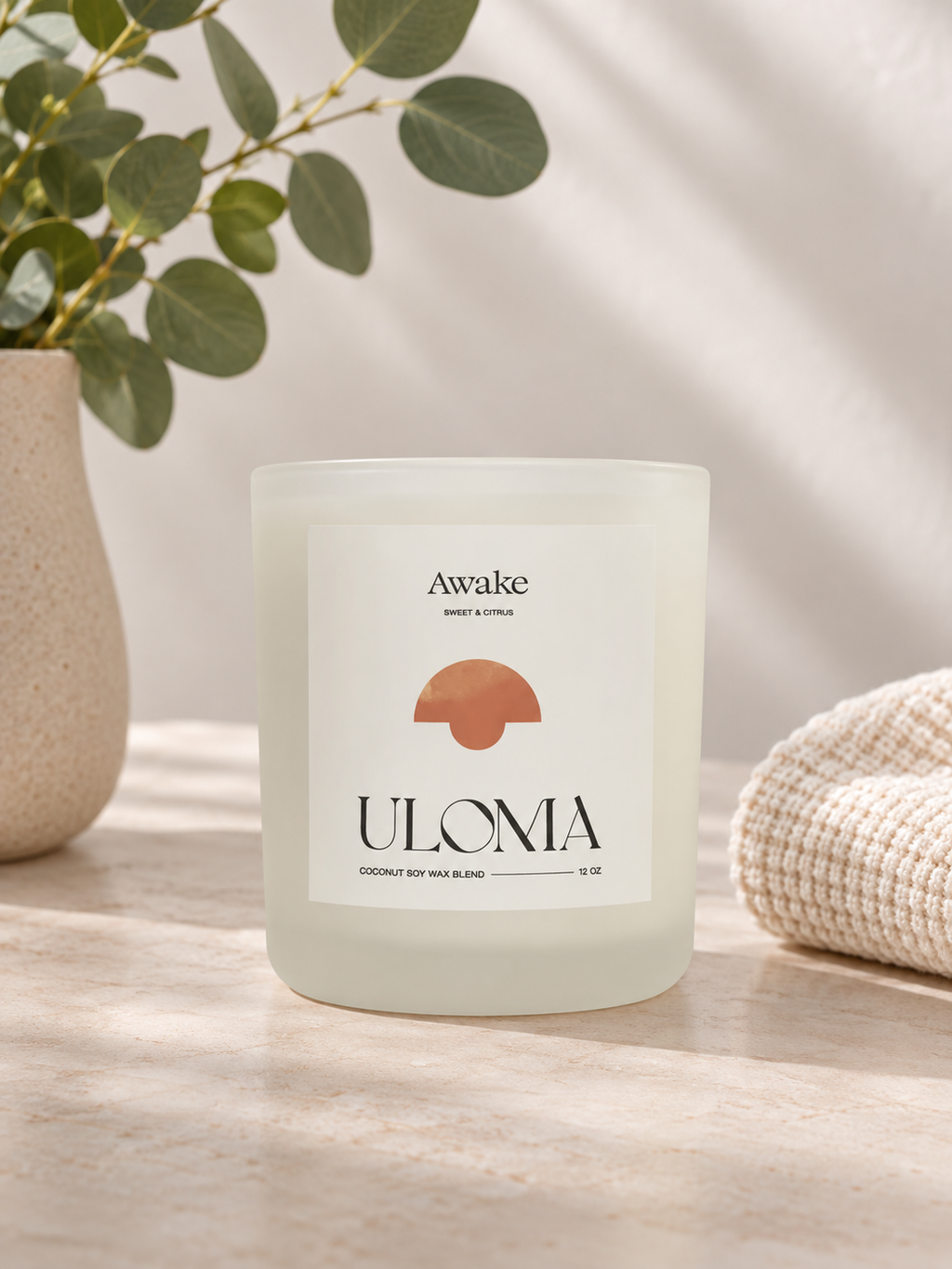 Coconut Wax Glass Candle by Uloma Studio