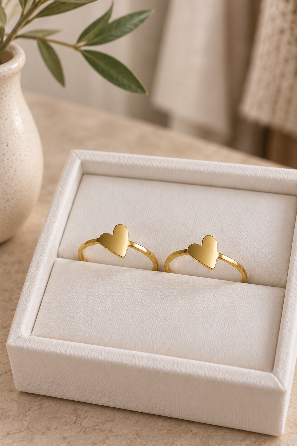 Waterproof Heart Stack Ring by Mesa Blue | Stainless Steel