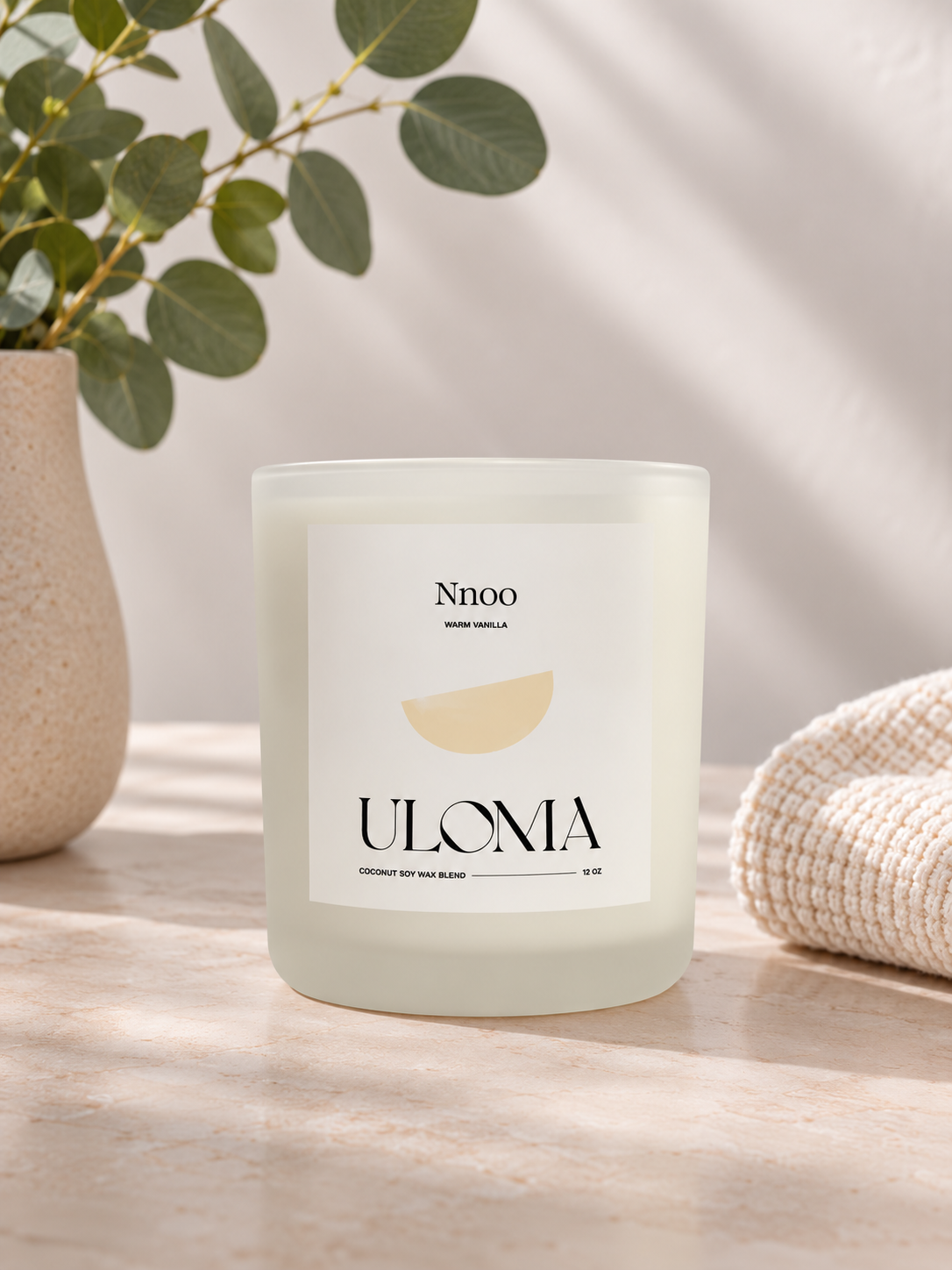 Coconut Wax Glass Candle by Uloma Studio