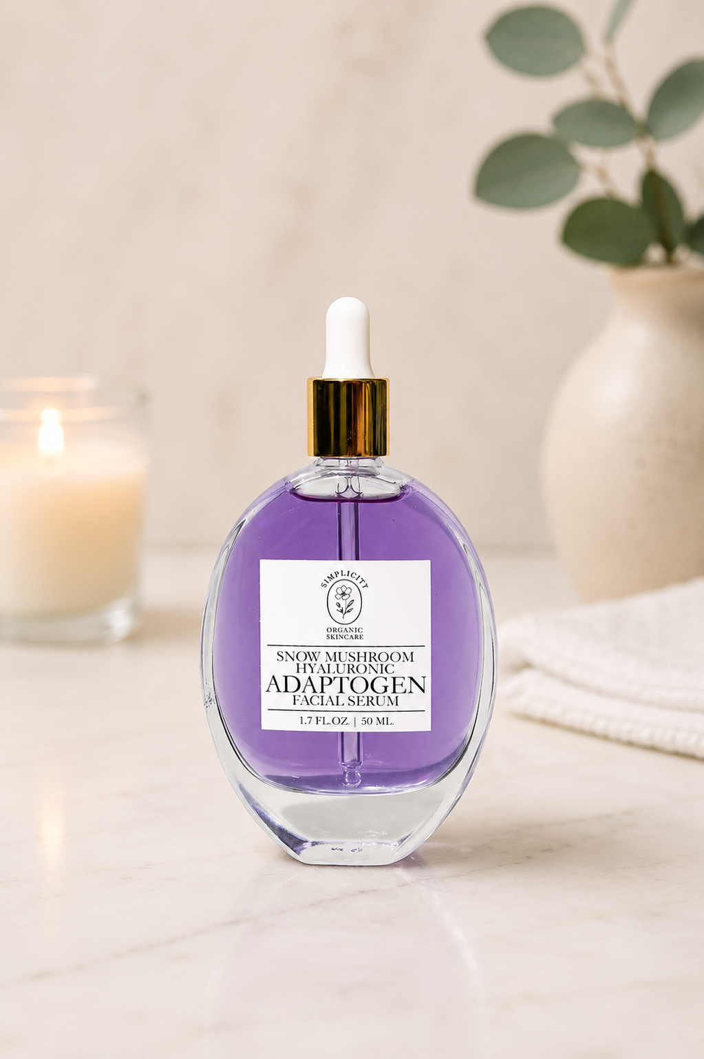 Snow Mushroom Hyaluronic Adaptogen Facial Serum