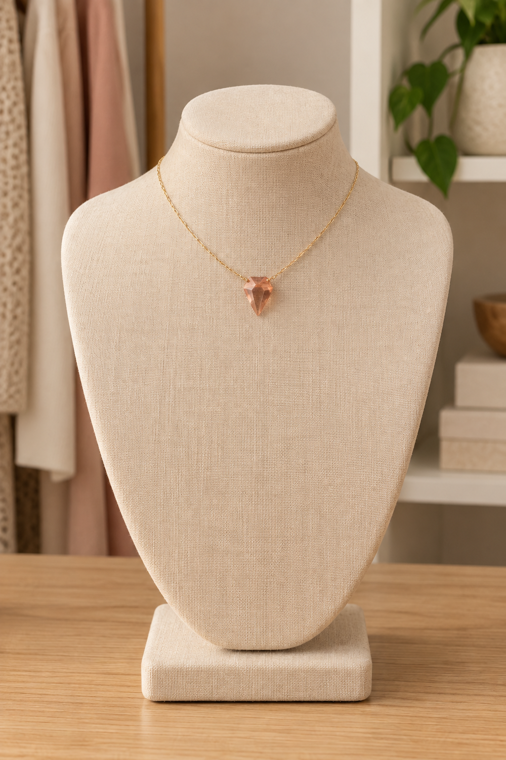 Champagne Quartz Necklace | 14K Gold Fill