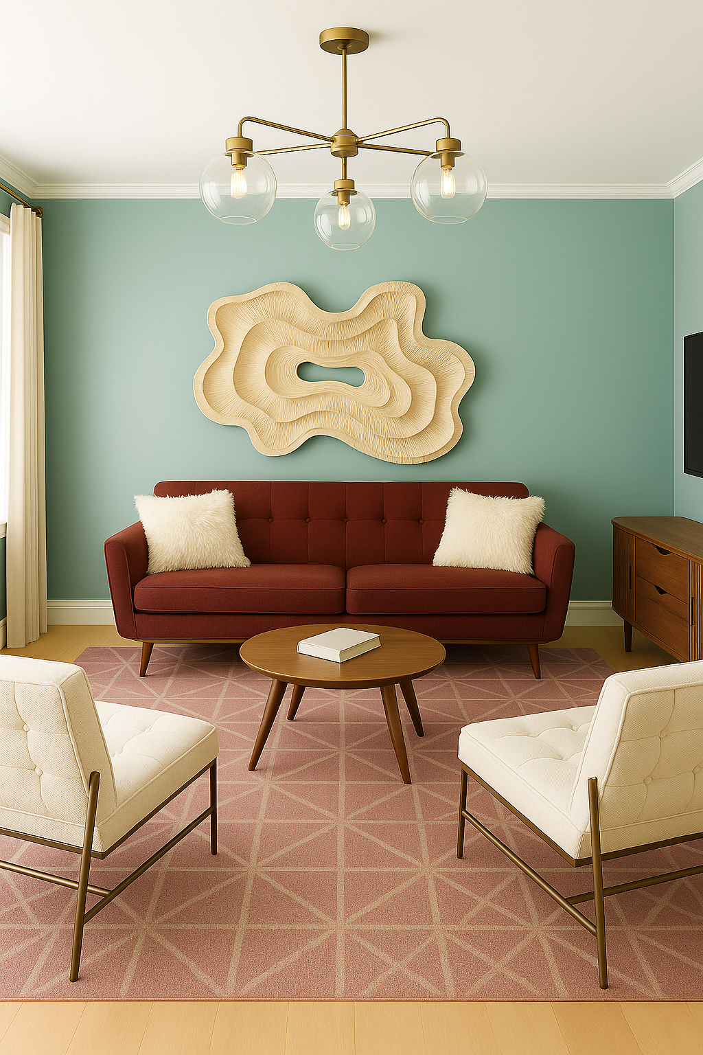Mid-Century Modern Living Room Interior Design