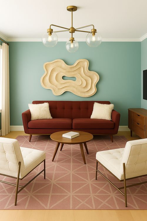 Mid-Century Modern Living Room Interior Design