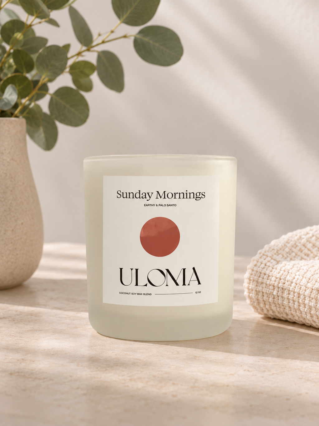 Coconut Wax Glass Candle by Uloma Studio