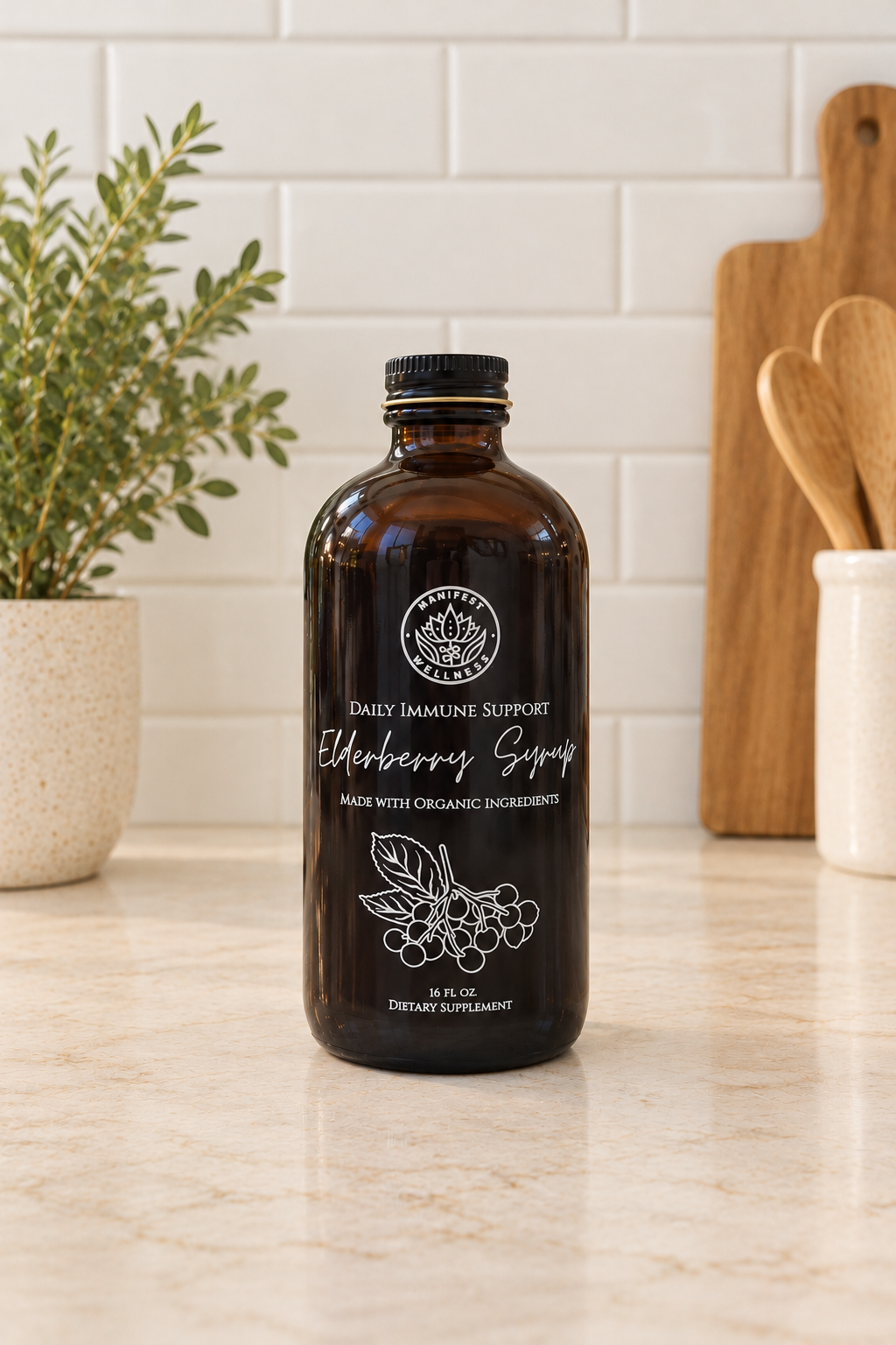 Organic Elderberry Syrup (Unsweetened)