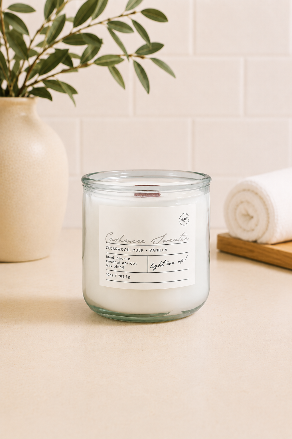 Recycled Glass Coconut Wax Candle
