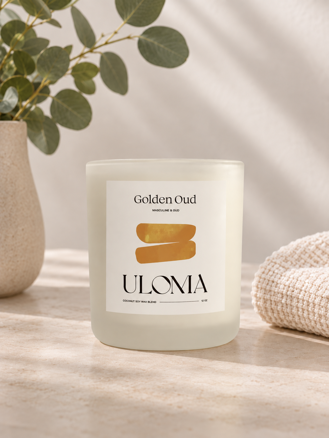Coconut Wax Glass Candle by Uloma Studio