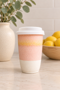 Ceramic Travel Mug with Silicone Lid & Sleeve